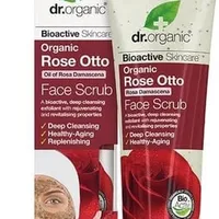 Dr.Organic Rose Otto, peeling do twarzy z organicznym olejkiem różanym, 125 ml