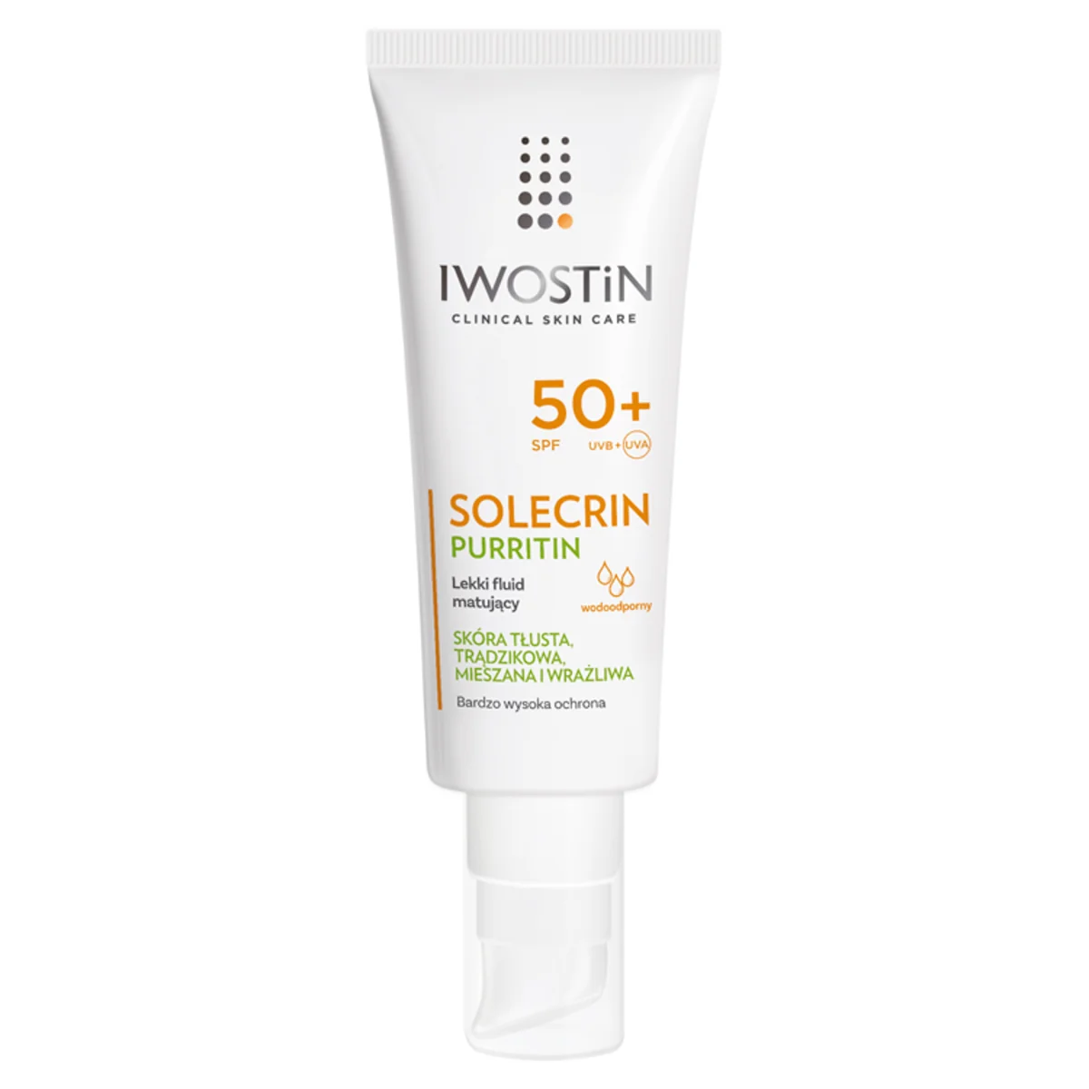Iwostin Solecrin Purritin lekki fluid matujący SPF 50+, 40 ml
