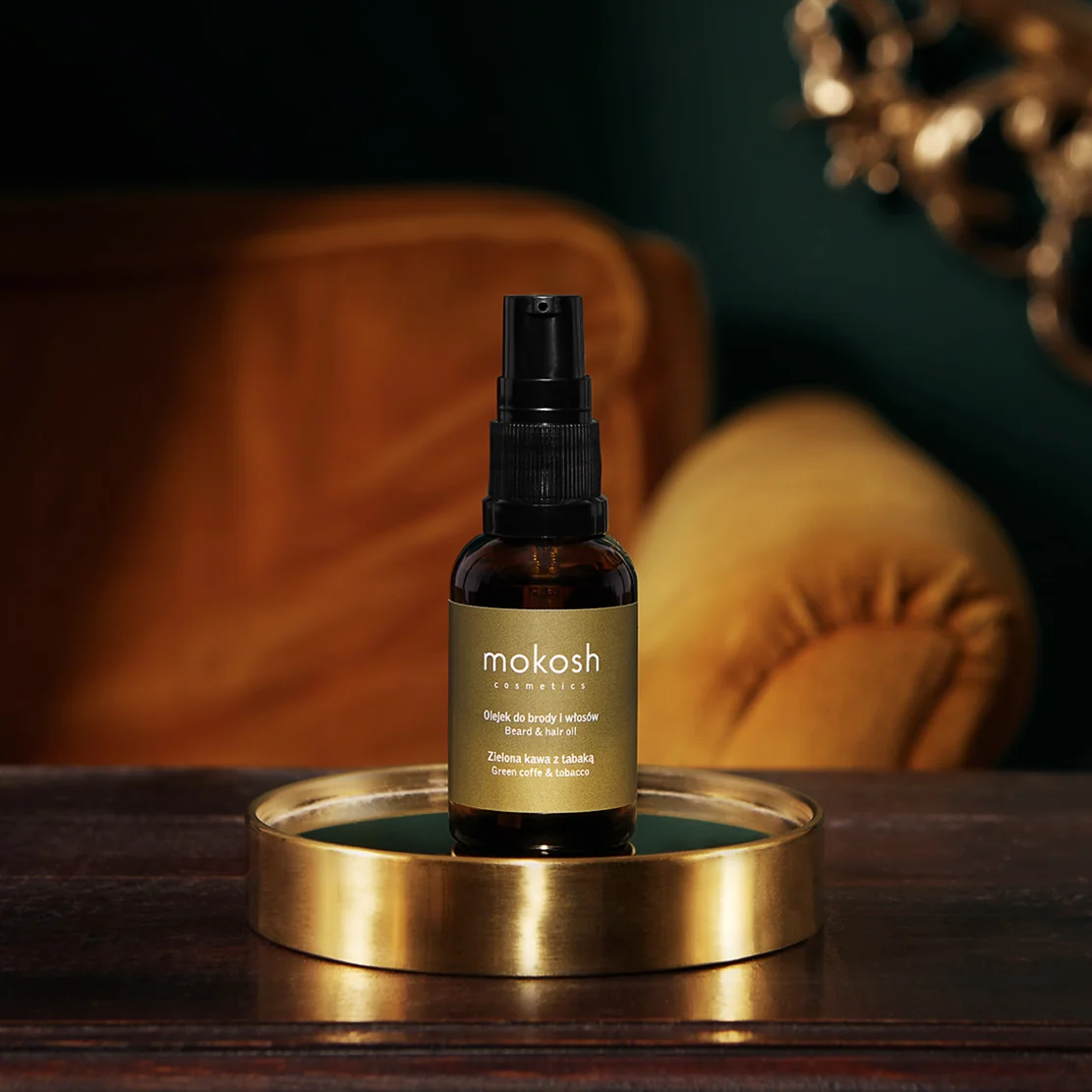 Mokosh olejek do brody i włosów zielona kawa z tabaką, 30 ml