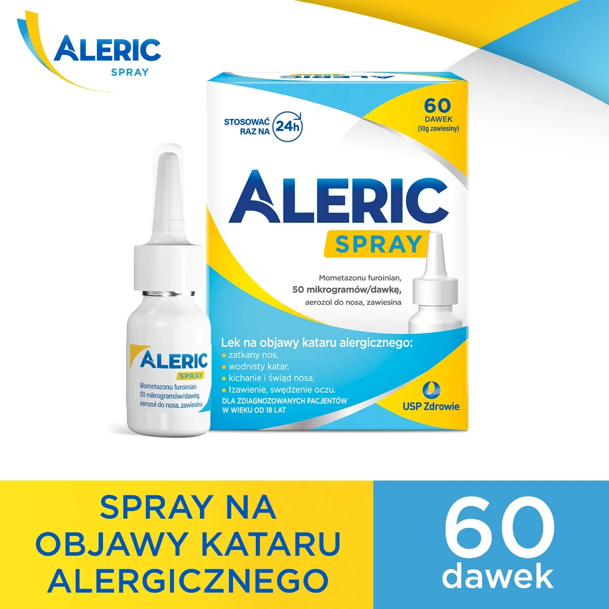 Aleric Spray 50 mcg/dawkę aerozol do nosa, zawiesina, 60 dawek