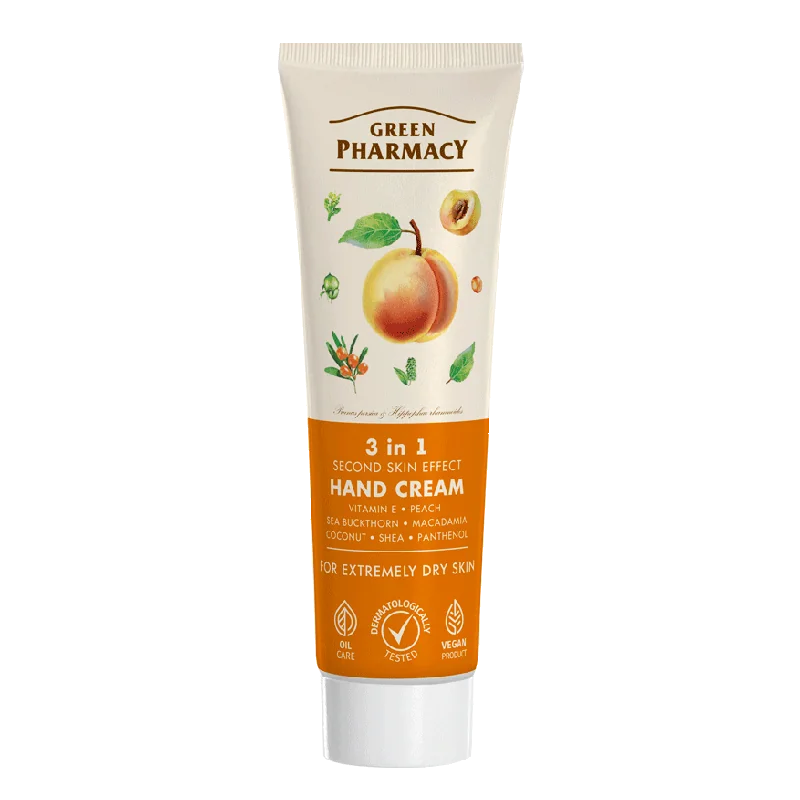 Green Pharmacy krem do rąk 3 w 1 brzoskwinia, 100 ml