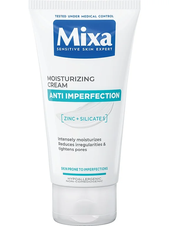 Mixa krem nawilżający przeciw niedoskonałościom 2w1, 50 ml