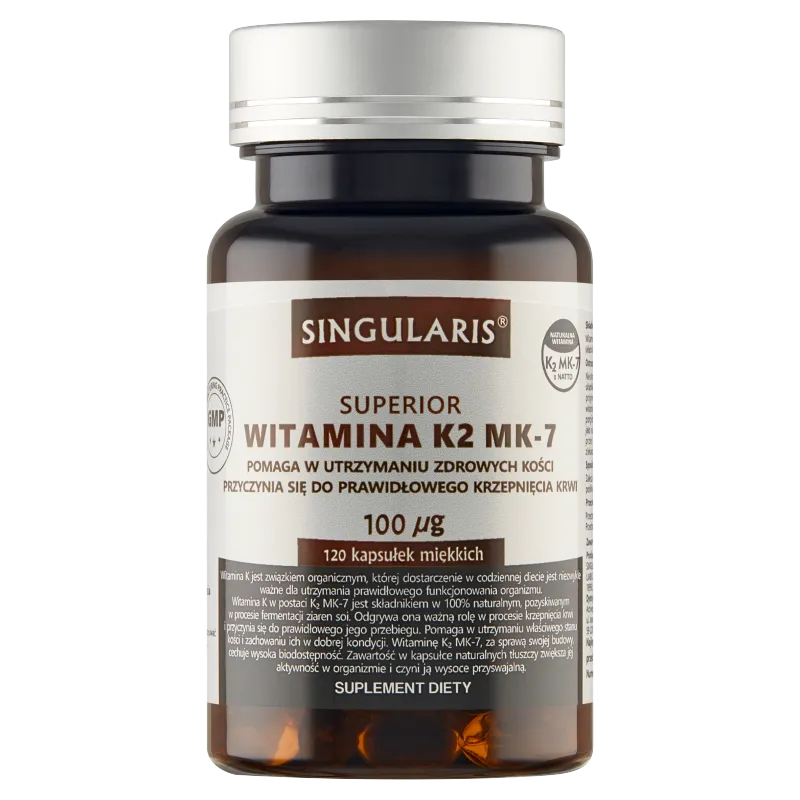 Singularis Superior Witamina K2 MK-7, suplement diety, 120 kapsułek