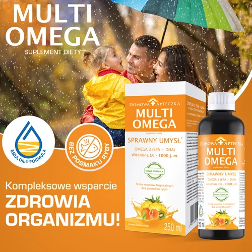 MultiOmega syrop o smaku owoców tropikalnych, 250 ml