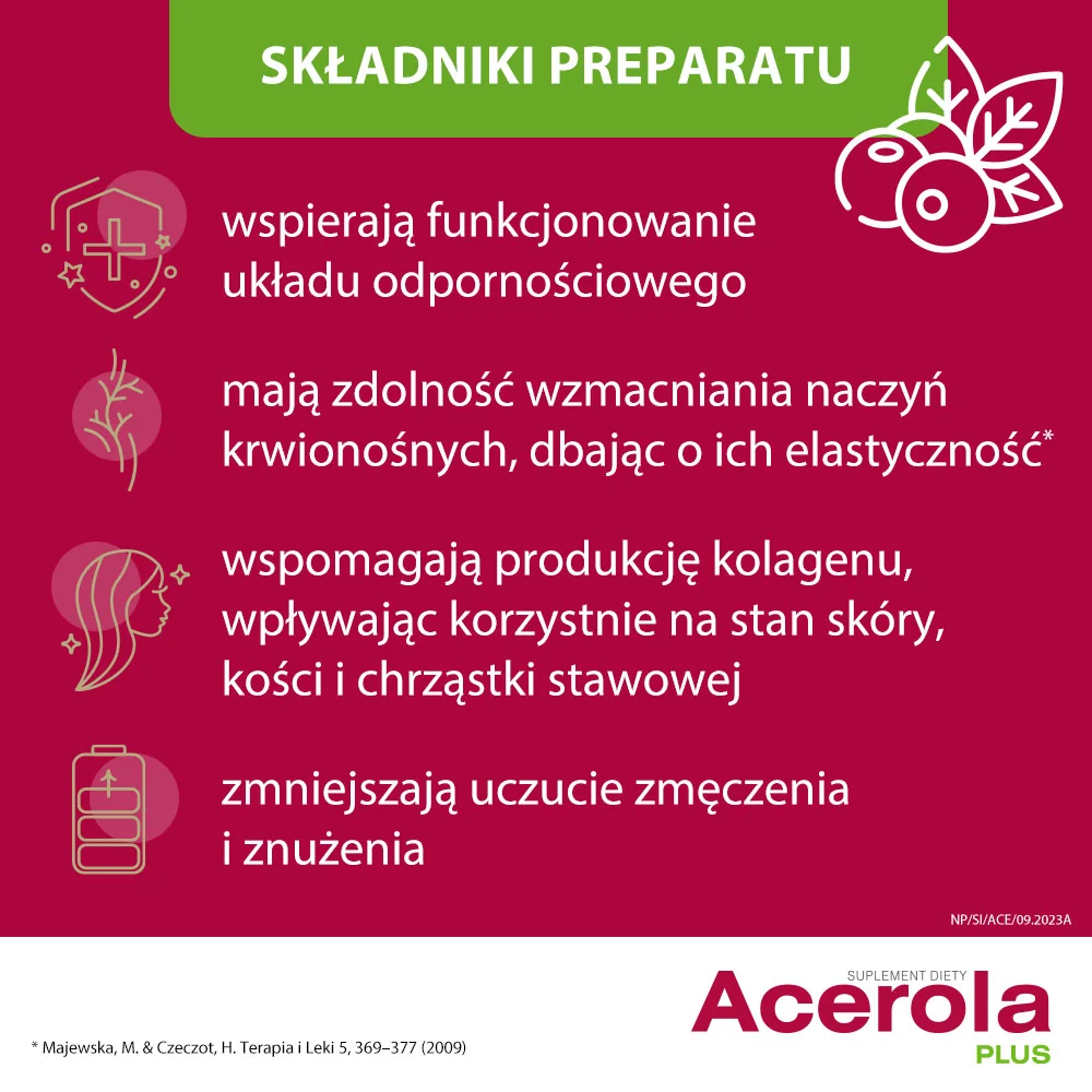 Acerola Plus tabletki do ssania o smaku pomarańczowym, 60 szt.