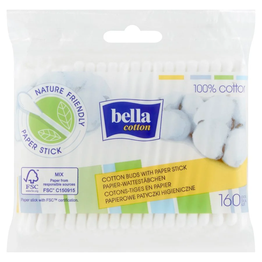 Bella Cotton patyczki higieniczne, 160 szt.