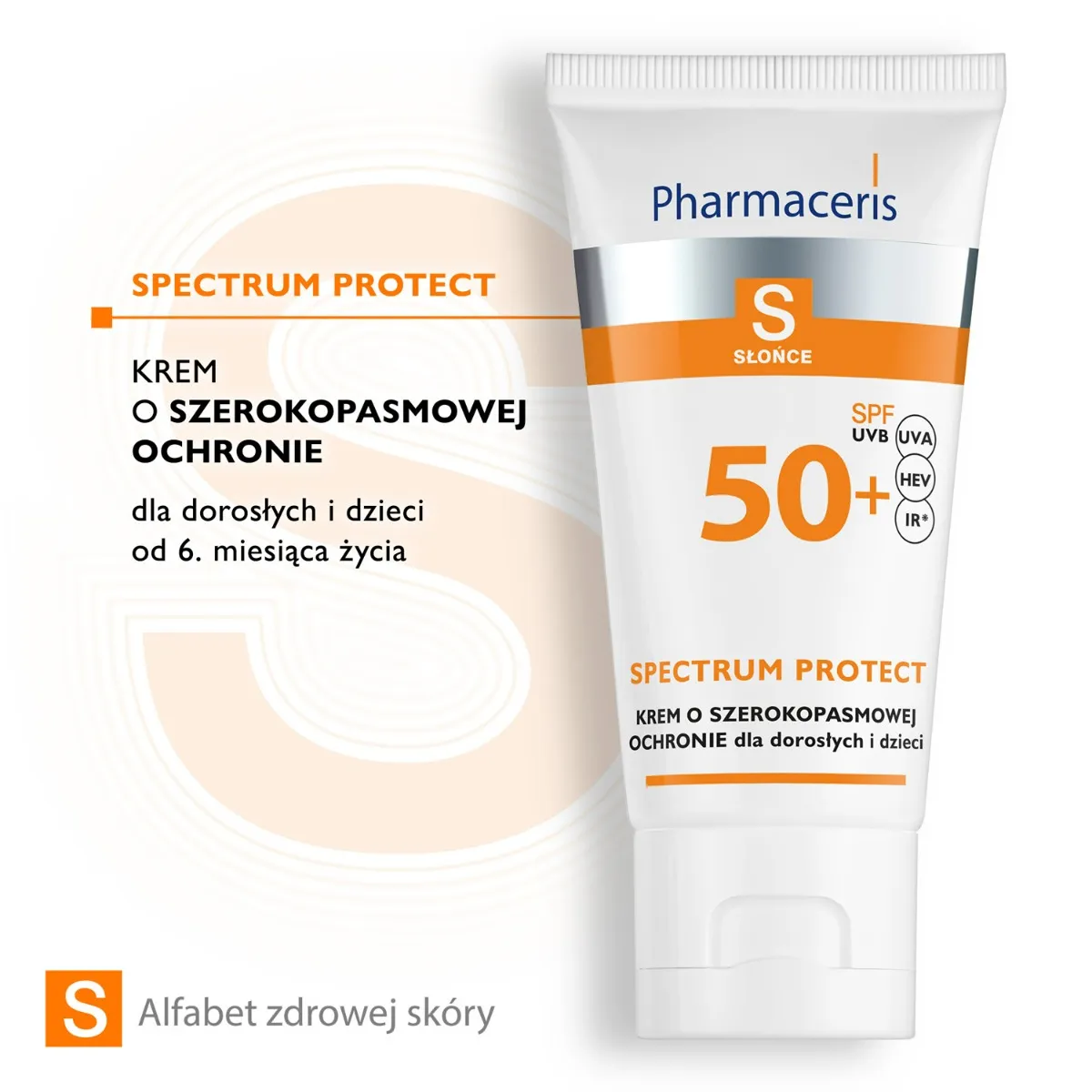 Pharmaceris S Spectrum Protect, krem o szerokopasmowej ochronie przed słońcem, SPF 50+, 50 ml