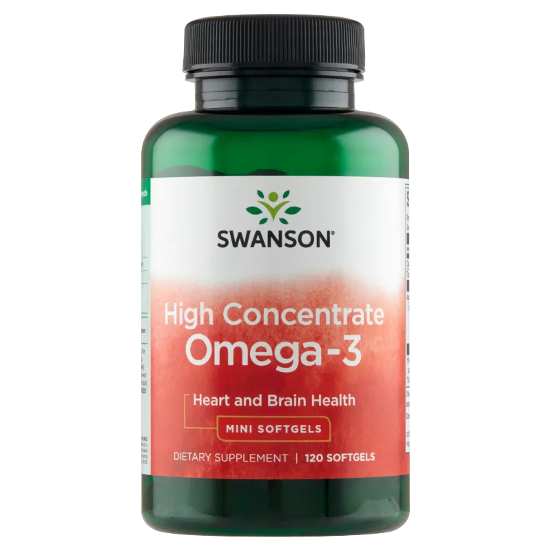 Swanson Omega-3 High Concentrate, suplement diety, 120 kapułek
