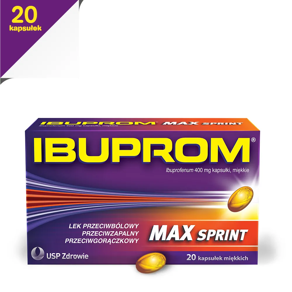 Ibuprom Max Sprint, 400 mg, 20 kapsułek miękkich