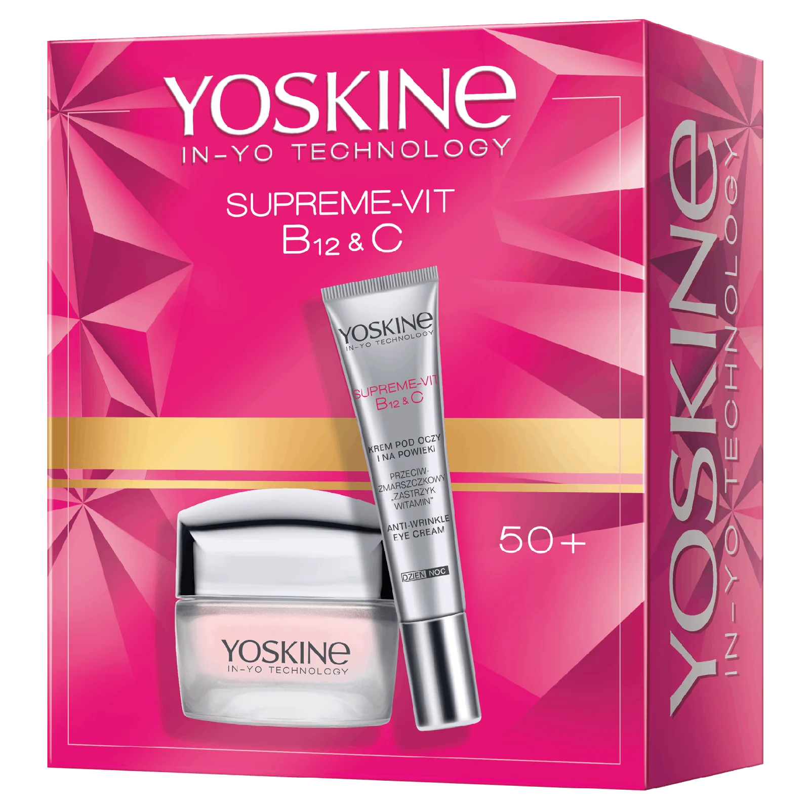 Yoskine Supreme-Vit B12 & C Zestaw krem na dzień 50+, 50 ml + krem pod oczy, 15 ml