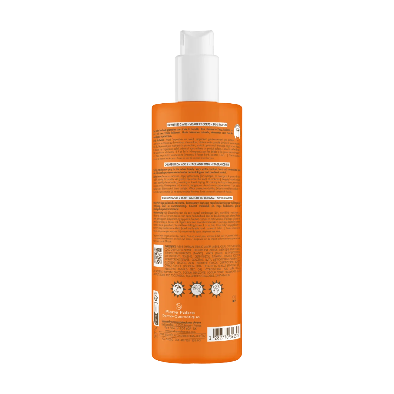 Avène Bardzo wysoka ochrona przeciwsłoneczna spray dla rodziny SPF 50+, 400 ml