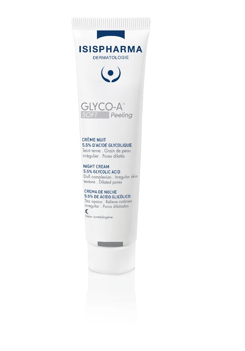 Isispharma Glyco-A Soft Peeling Krem na noc z 5,5% kwasem glikolowym, 30 ml