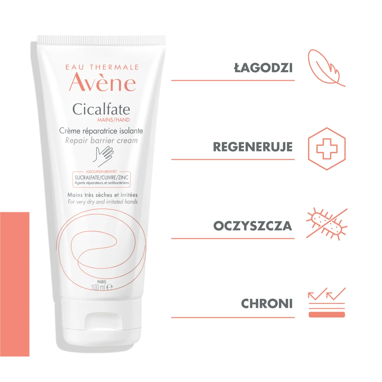 Avene Cicalfat regenerujący krem do rąk, 100 ml