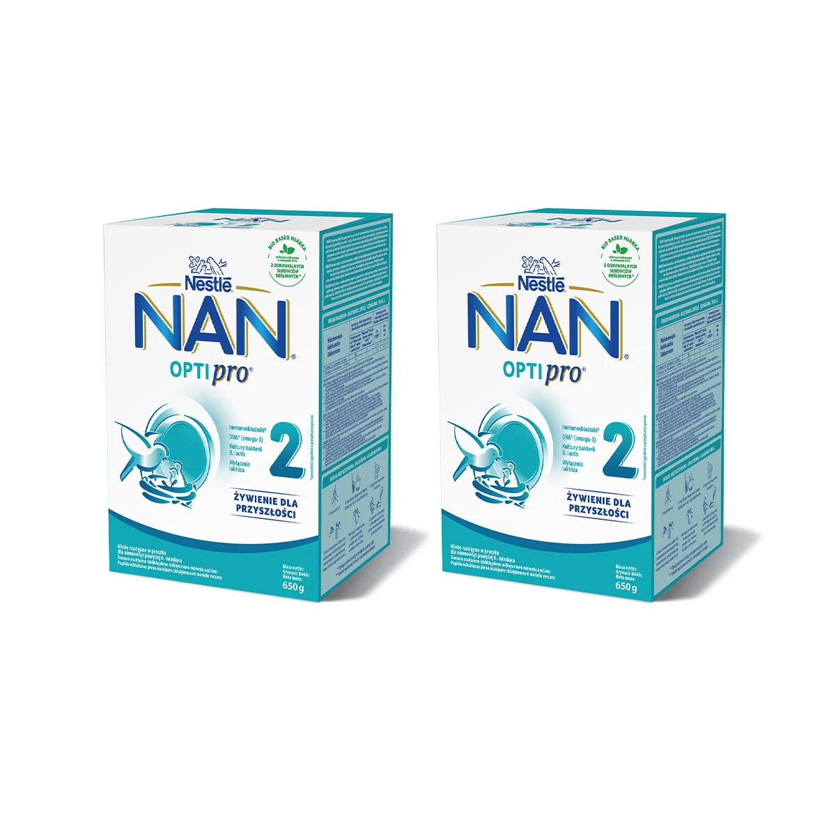 Nestle NAN Optipro 2 mleko modyfikowane dla niemowląt po 6. miesiącu życia, 2x650 g
