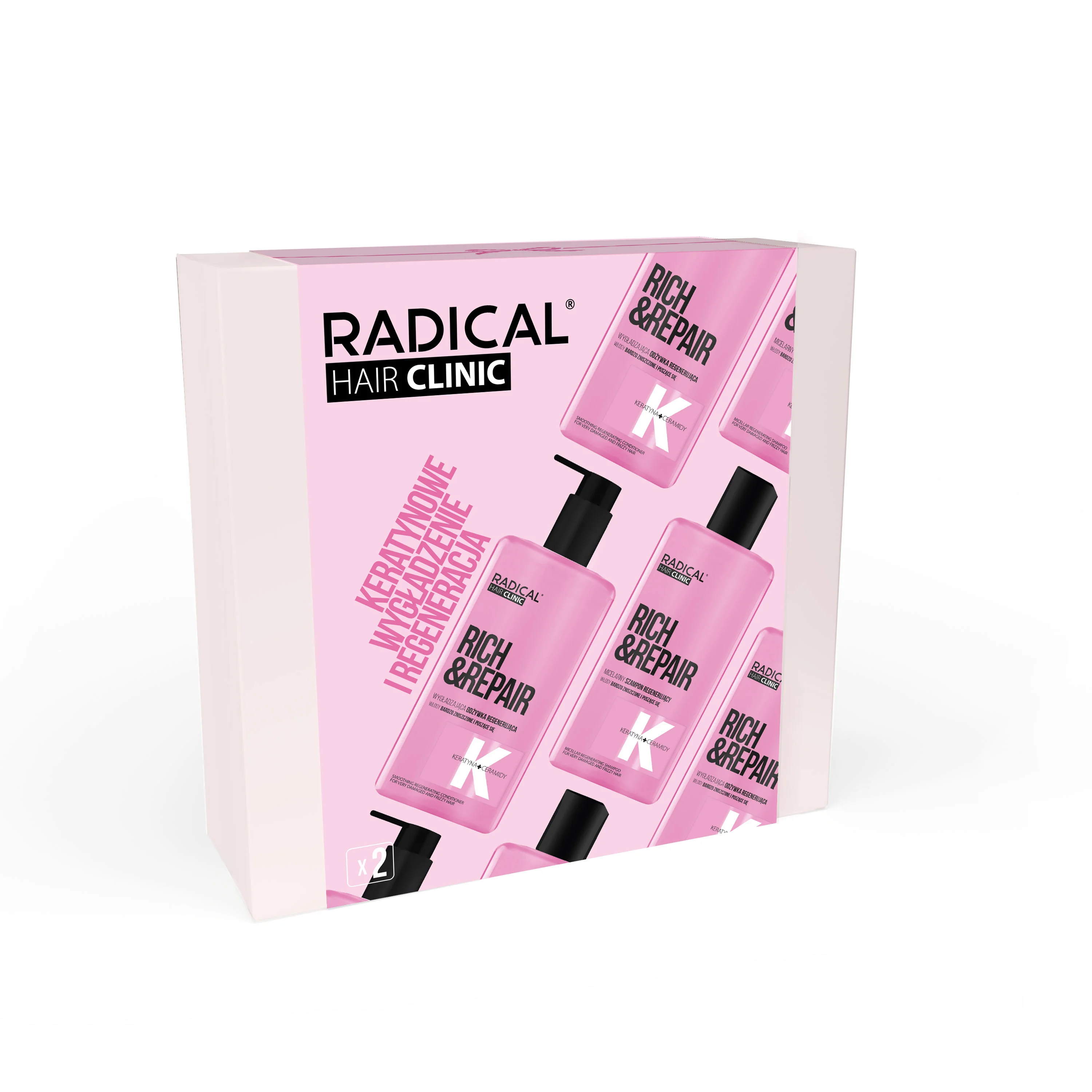 Radical Zestaw Hair Clinic szampon regenerujący, 300 ml + odżywka regenerująca, 260 ml