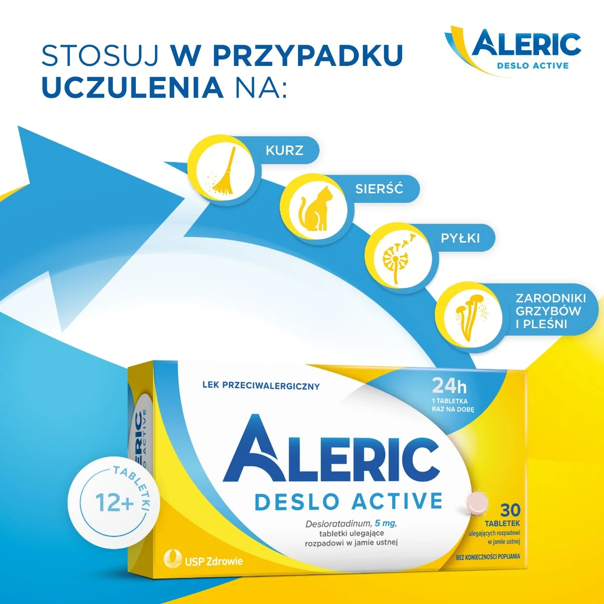Aleric Deslo Active 5 mg 30 tabletek ulegających rozpadowi w jamie ustnej