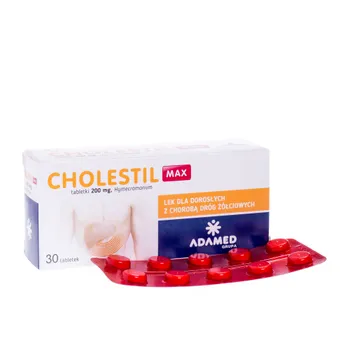Cholestil Max, lek dla dorosłych z chorobą dróg żółciowych, 30 tabletek 
