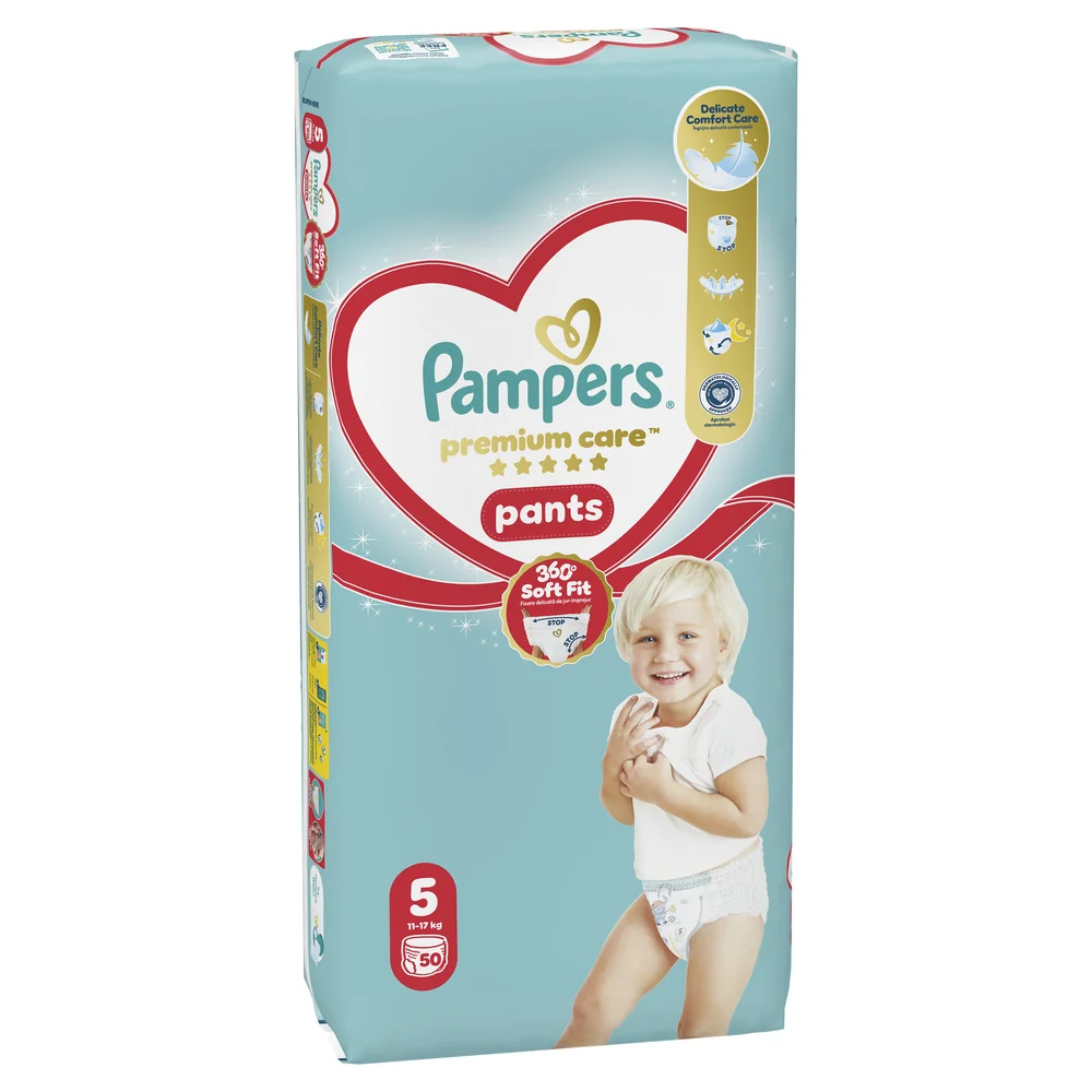 Pampers Premium Care Pants 5 pieluchomajtki, rozmiar 5, 11-17 kg, 50 sztuk