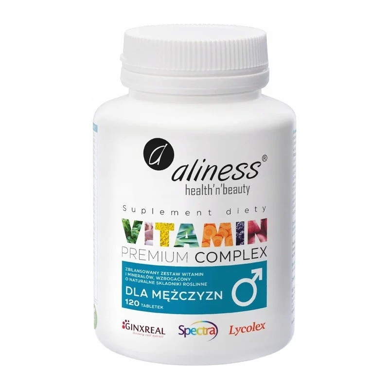 Aliness® Vitamin Premium Complex dla mężczyzn 120 tabletek