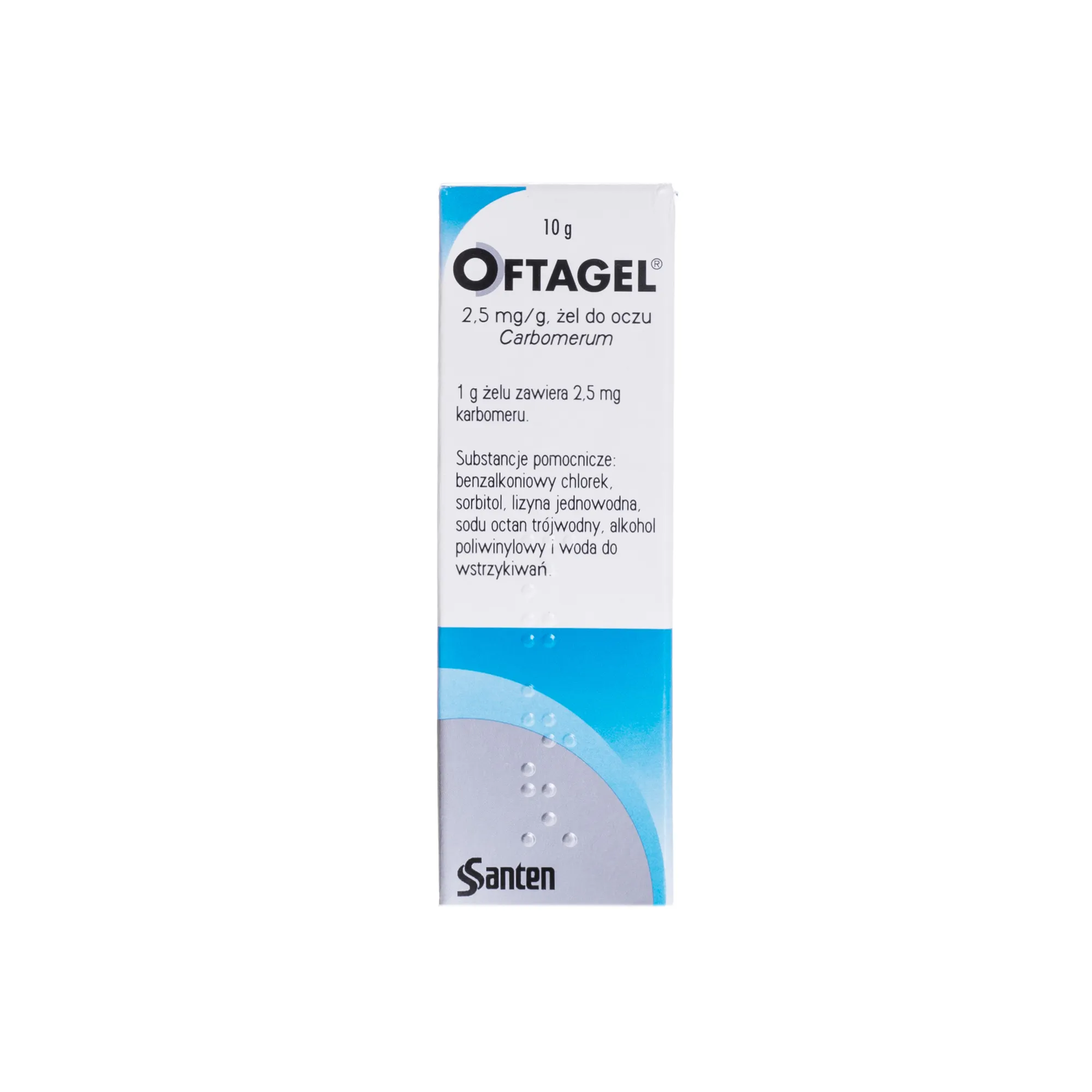 Oftagel, 2,5 mg/g, żel do oczu, 10 g 