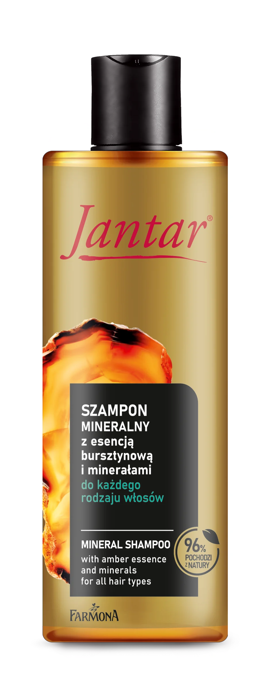 Jantar Szampon mineralny z esencją bursztynową i minerałami do każdego rodzaju włosów, 300 ml