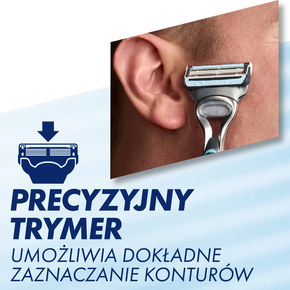 Gillette SkinGuard Sensitive maszynka do golenia dla mężczyzn, 1 rączka, 10 ostrzy wymiennych