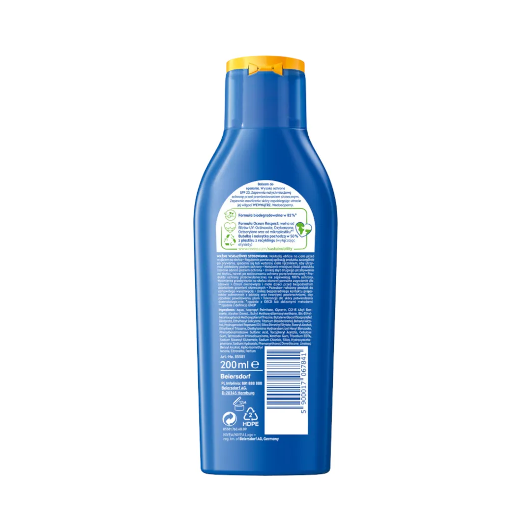 Nivea Sun Protect & Moisture nawilżający balsam do opalania SPF 30, 200 ml 