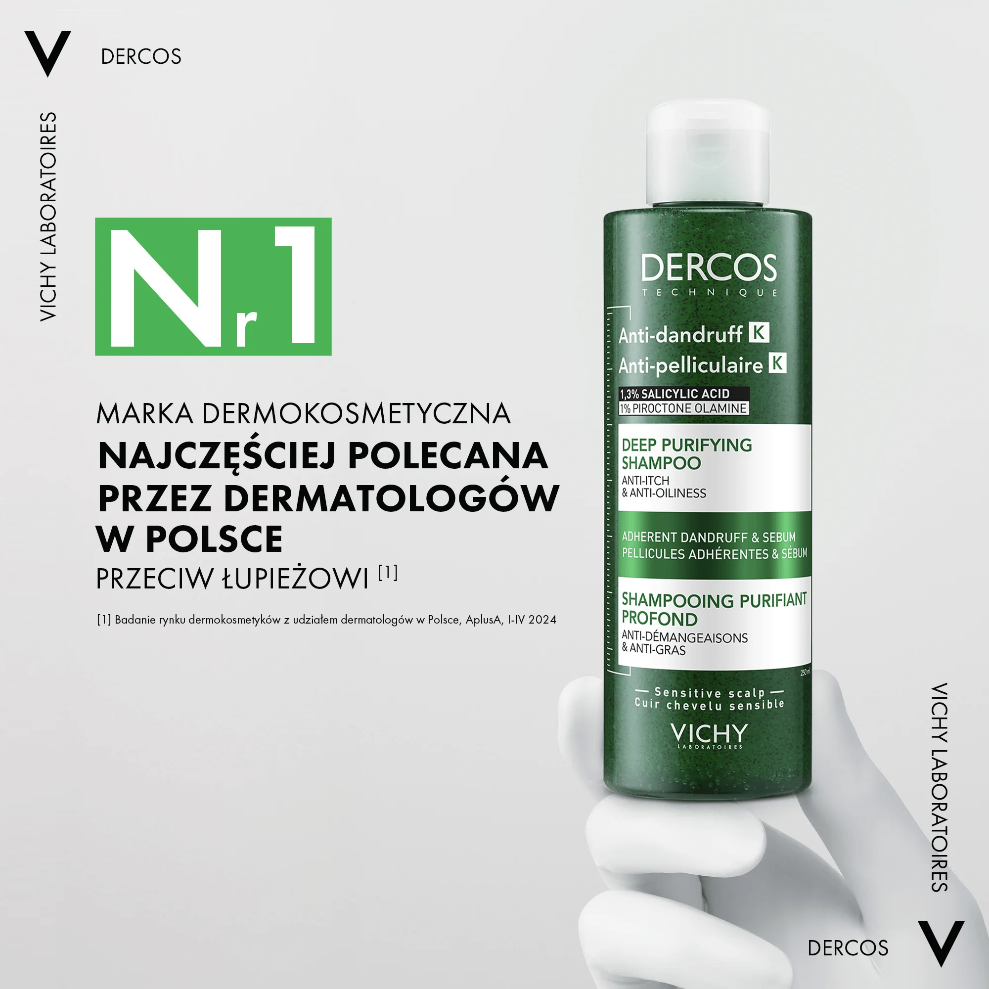 Vichy Dercos K szampon przeciwłupieżowy, 250 ml