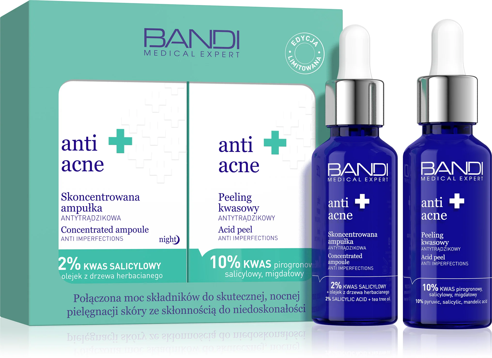 Bandi Medical Expert Anti-Acne Zestaw skoncentrowana ampułka, 30 ml + peeling kwasowy, 30 ml