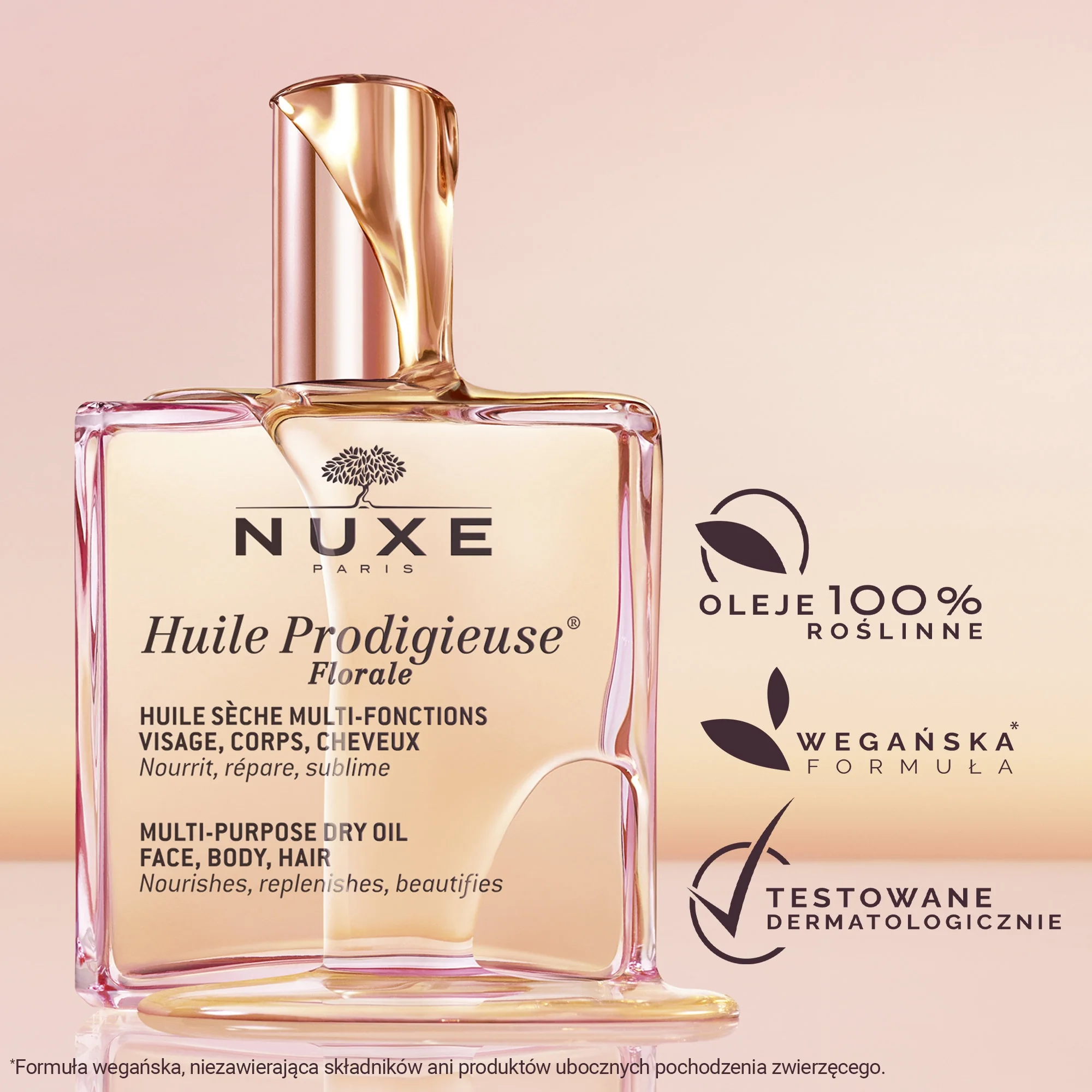 NUXE Huile Prodigieuse® Florale zestaw, suchy olejek, 100 ml + szampon do włosów, 30 ml + olejek pod prysznic, 100 ml