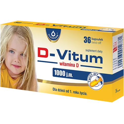 D-Vitum witamina D, suplementdiety, 1000 j.m., 36 kapsułek twist off