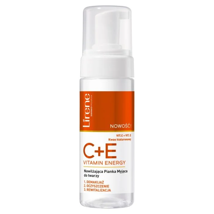 Lirene C+E VITAMIN ENERGY nawilżająca pianka myjąca do twarzy, 150 ml