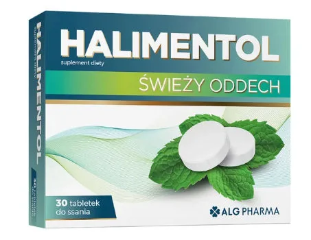 Alg Pharma Halimentol Świeży oddech 30 tabletek do ssania Alg Pharma Halimentol Świeży oddech 30 tabletek do ssania