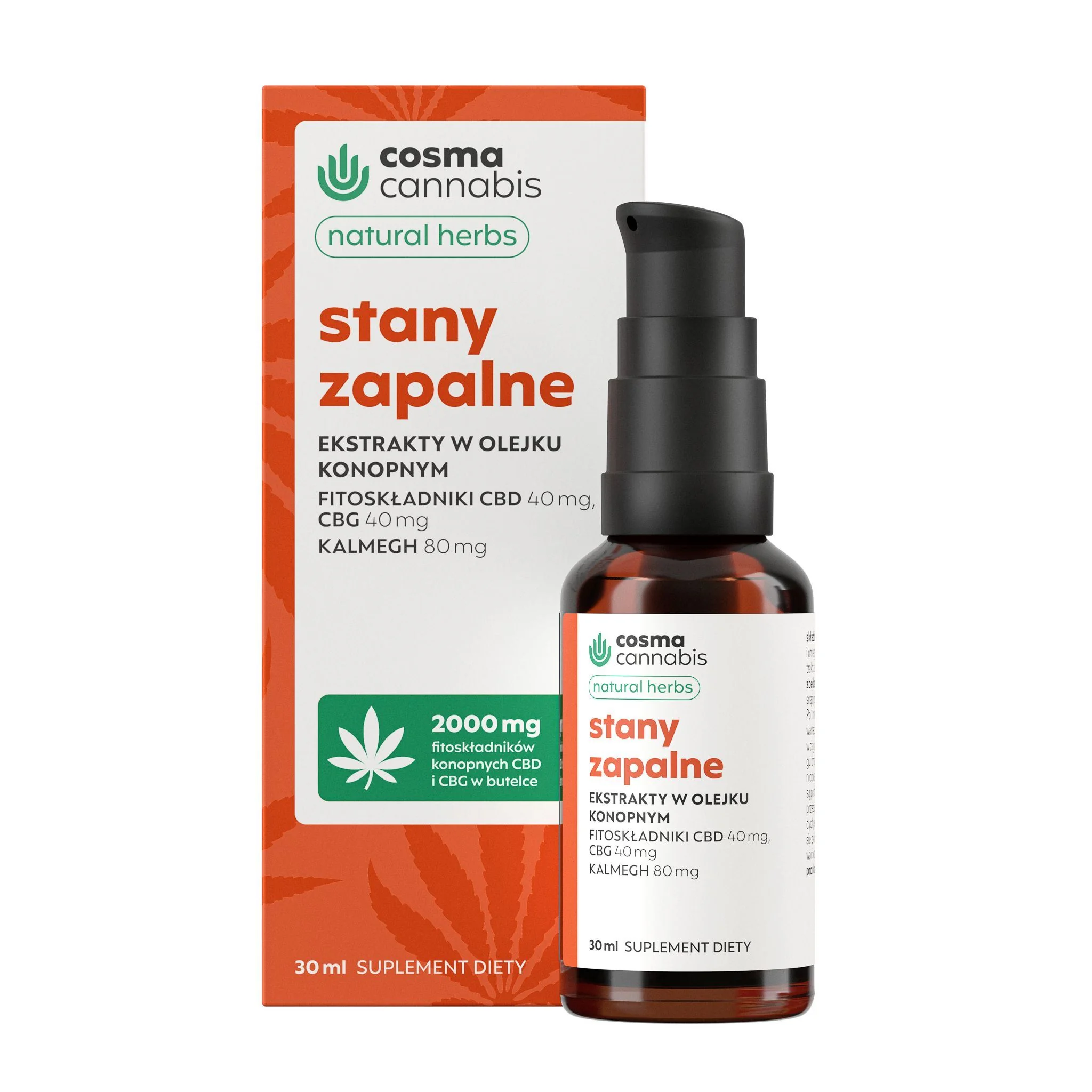 Cosma Cannabis Stany Zapalne Natural Herbs 30 ml