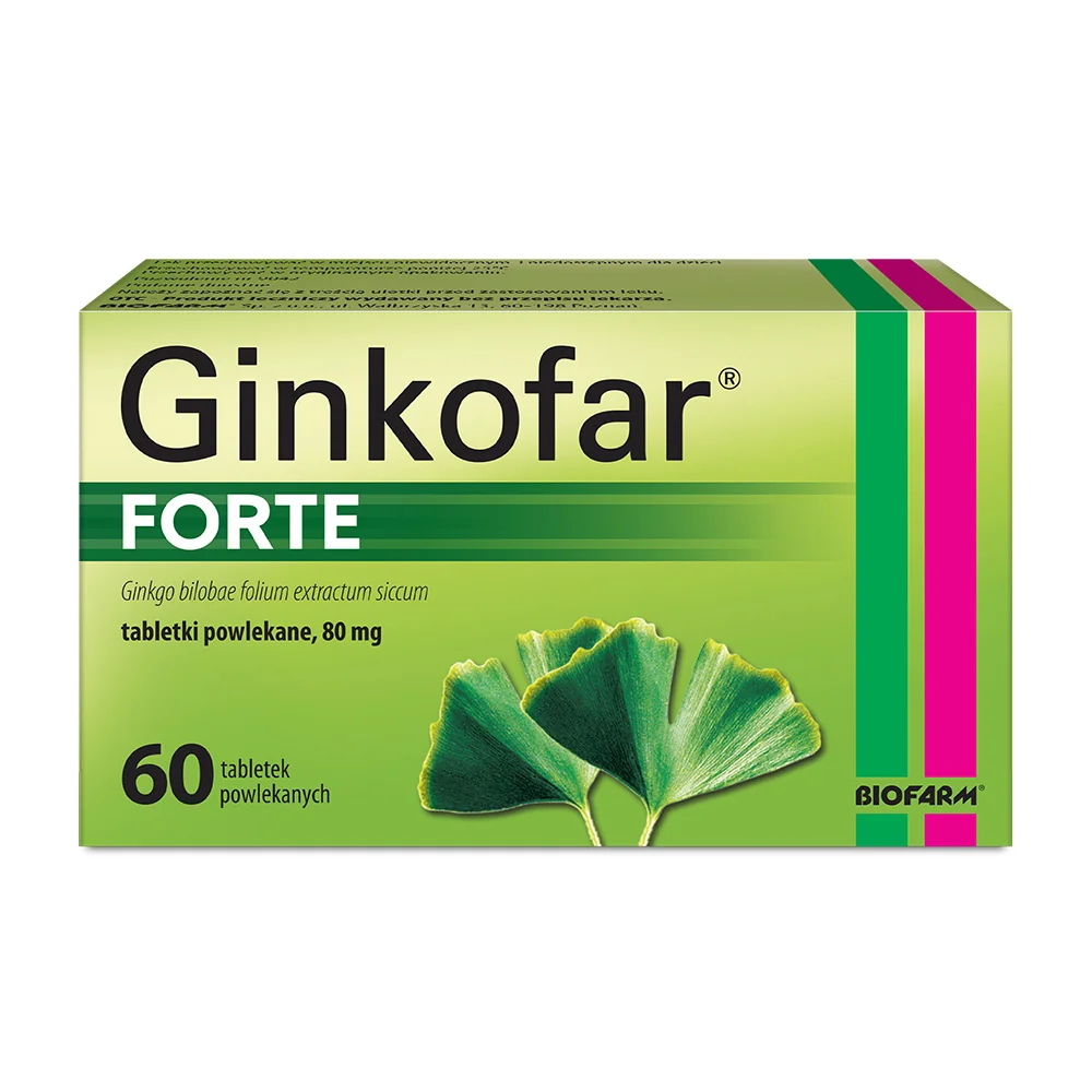 Ginkofar Forte 80 mg, 60 tabletek powlekanych