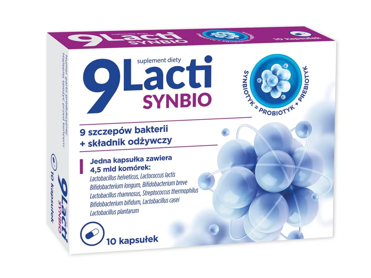 9 Lacti Synbio, suplement diety, 10 kapsułek
