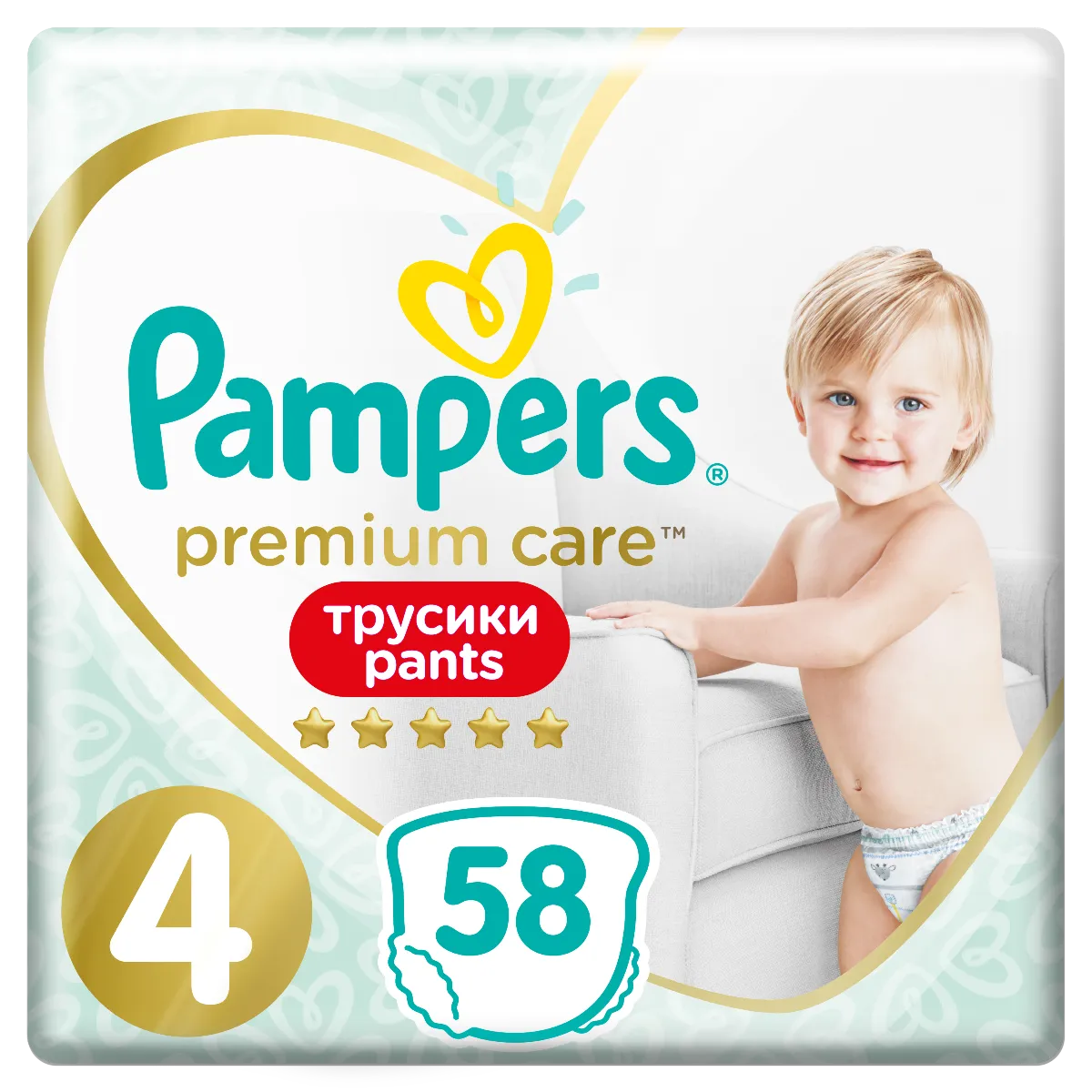 Pampers Premium Care Pants Maxi pieluszki jednorazowe, rozmiar 4, 9-15 kg, 58 szt.