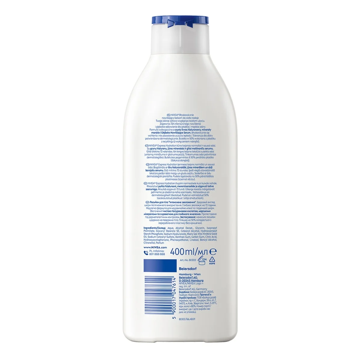 Nivea balsam do ciała błyskawicznie nawilżający, 400 ml