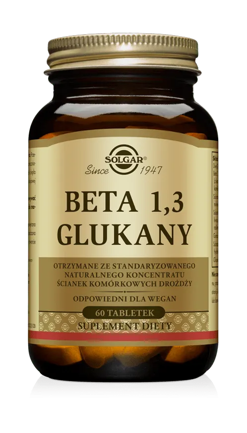 Solgar, Beta 1,3 Glukany, suplement diety, 60 tabletek