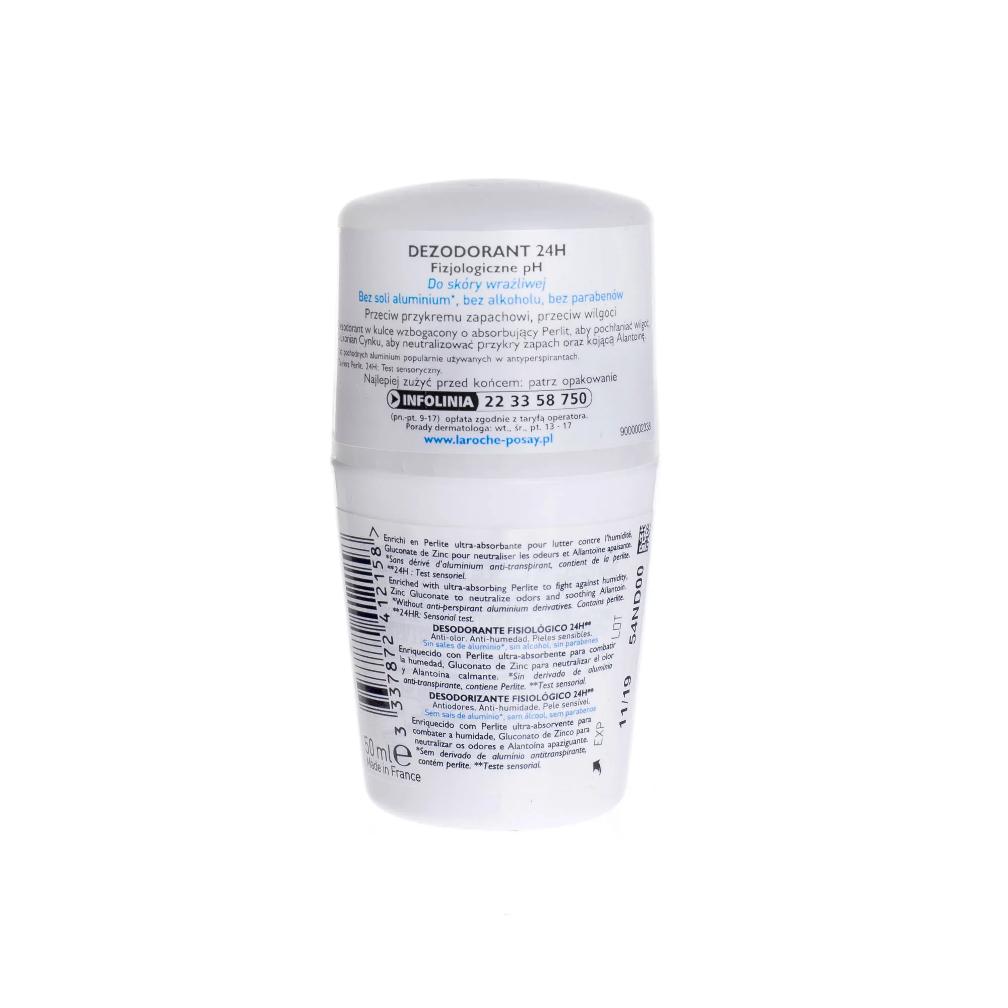 La Roche-Posay, dezodorant 24h, roll-on, 50 ml 