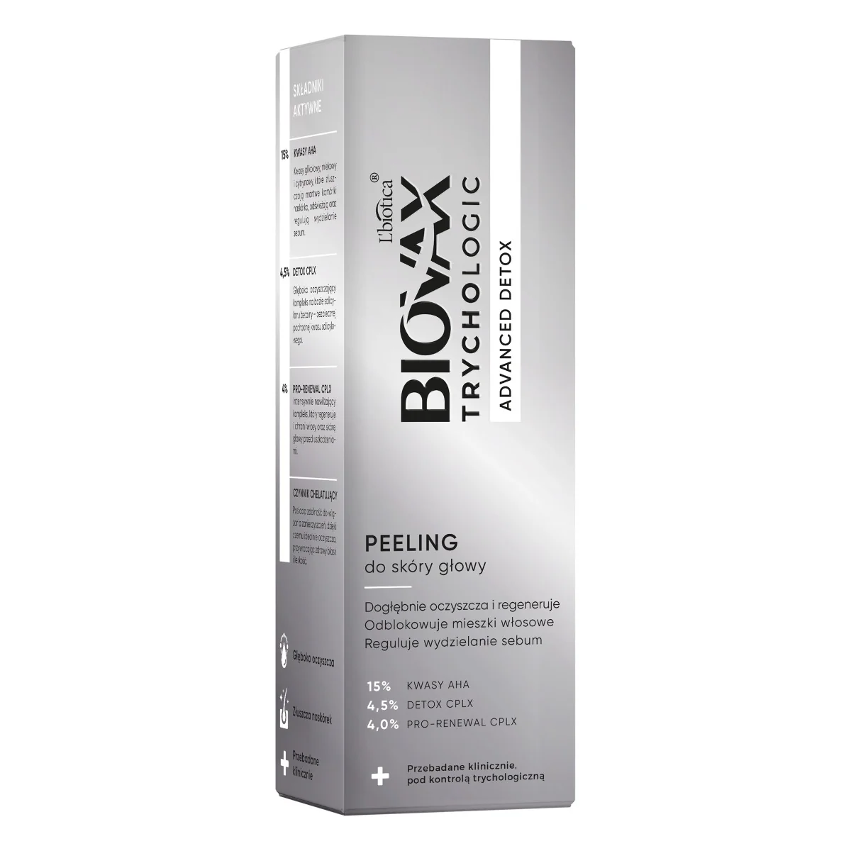 Biovax Trychologic Advanced Detox, peeling do skóry głowy, 50 ml