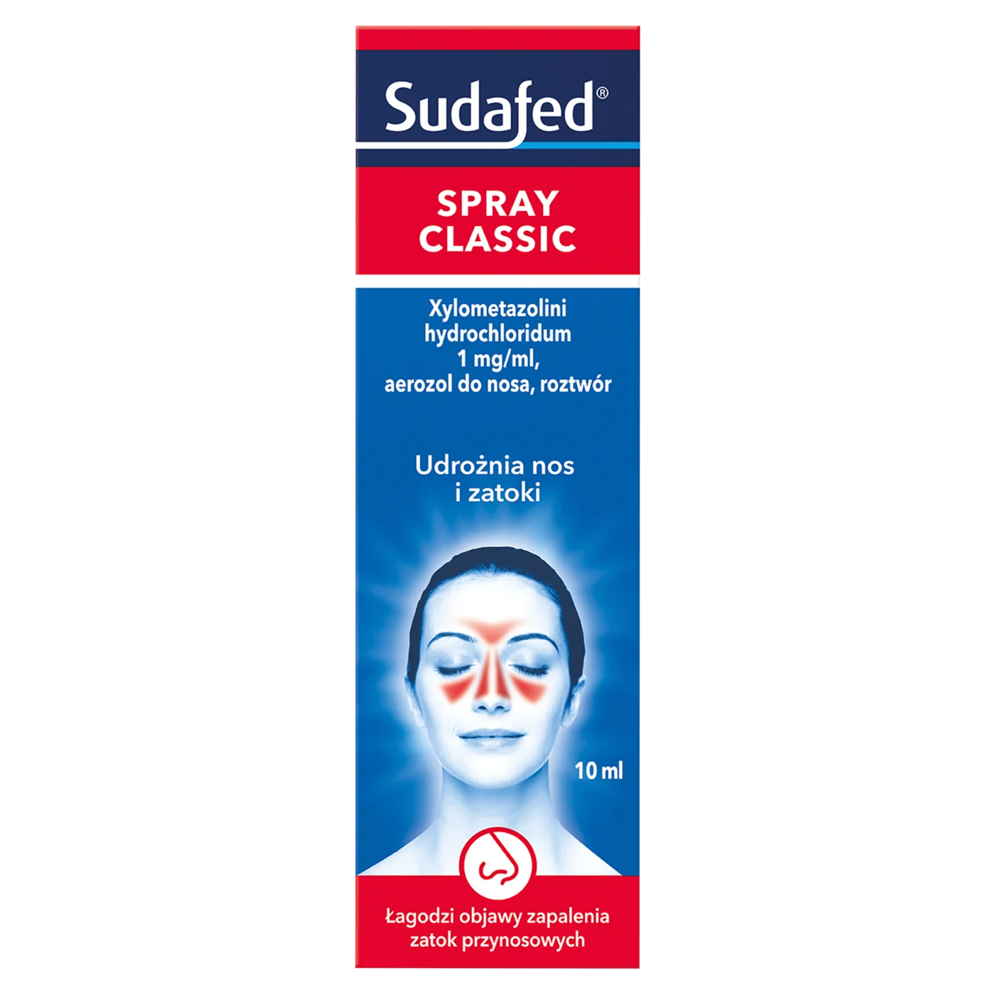 Sudafed Xylospray 1mg/ml, aerozol do nosa, 10 ml