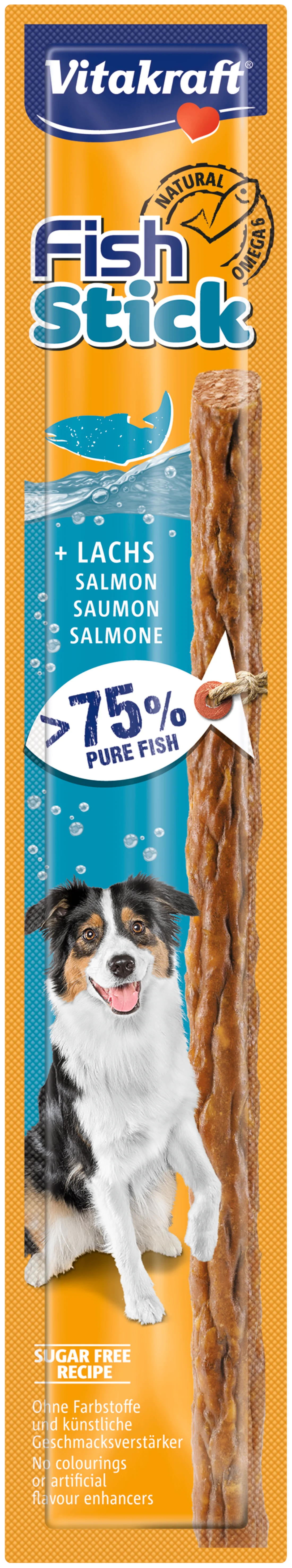 Vitakraft Fish Stick kabanos z łososiem dla psa, 12 g