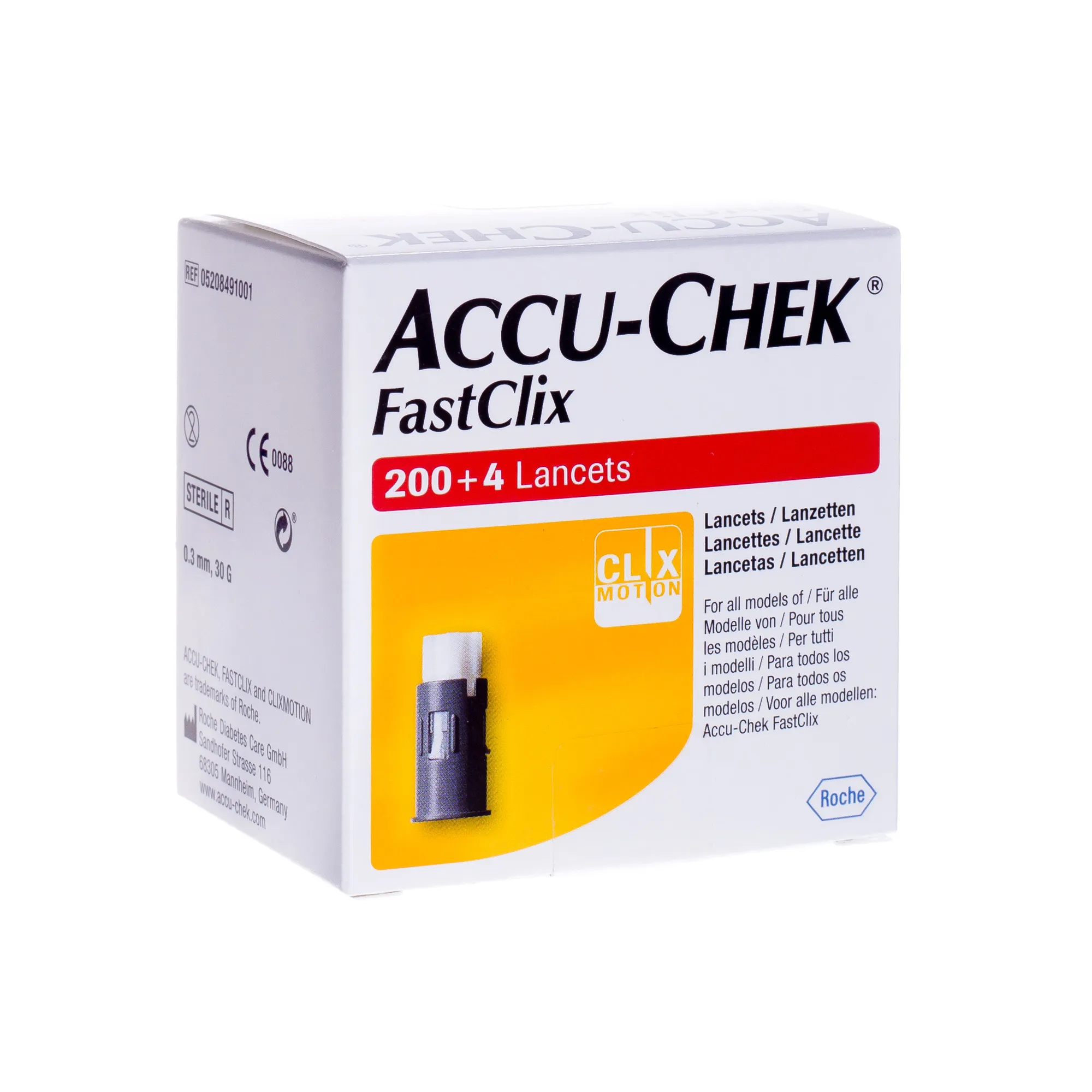 Accu-Chek, FastClix, Lancety, 200+4 sztuki 