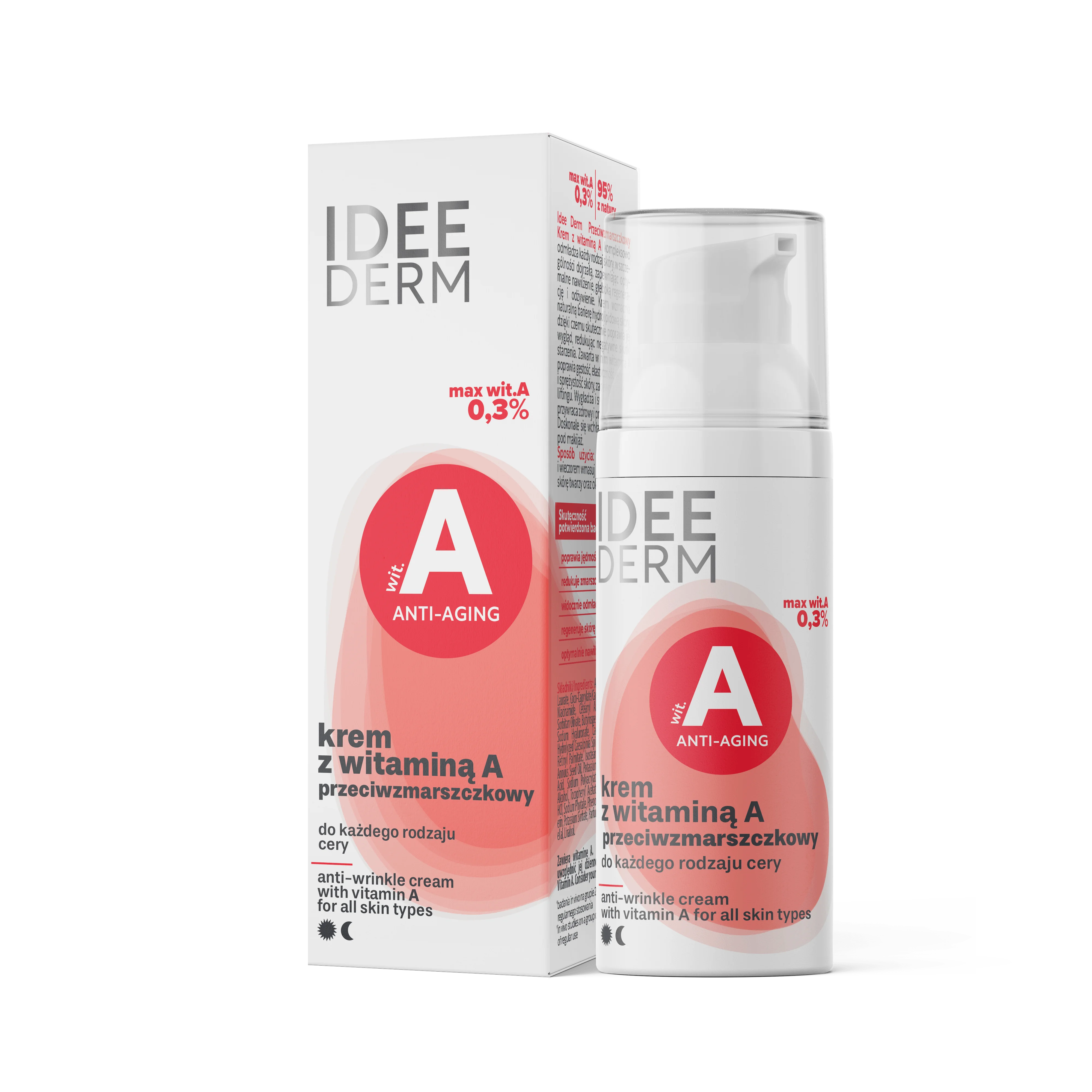 Idee Derm krem przeciwzmarszczkowy z witaminą A, 50 ml
