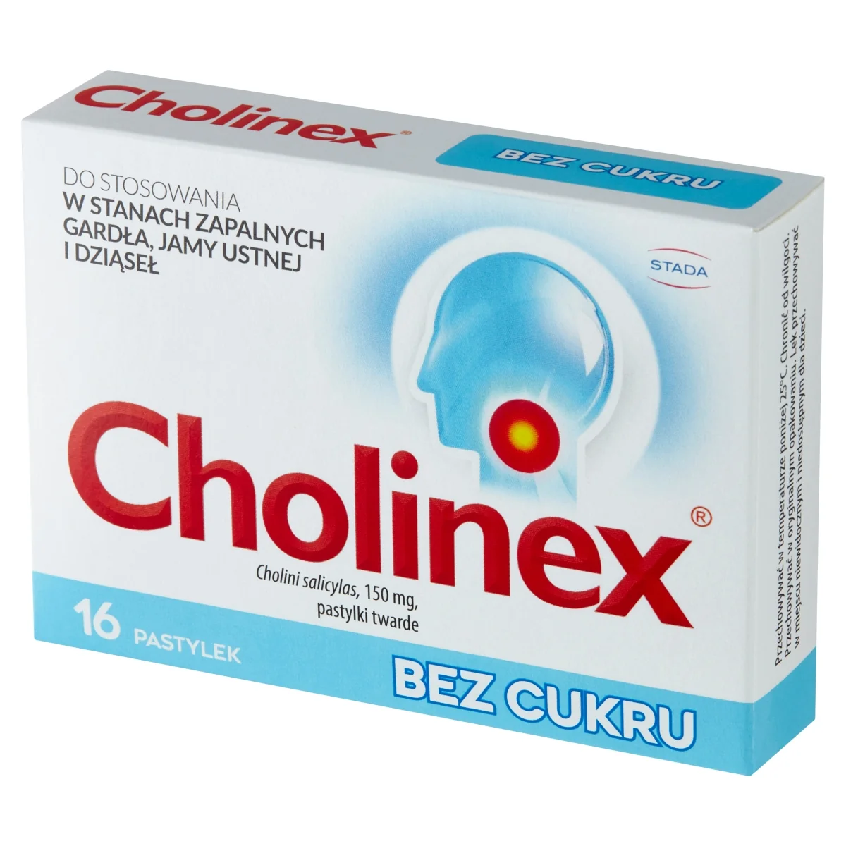 Cholinex bez cukru 16 pastylek