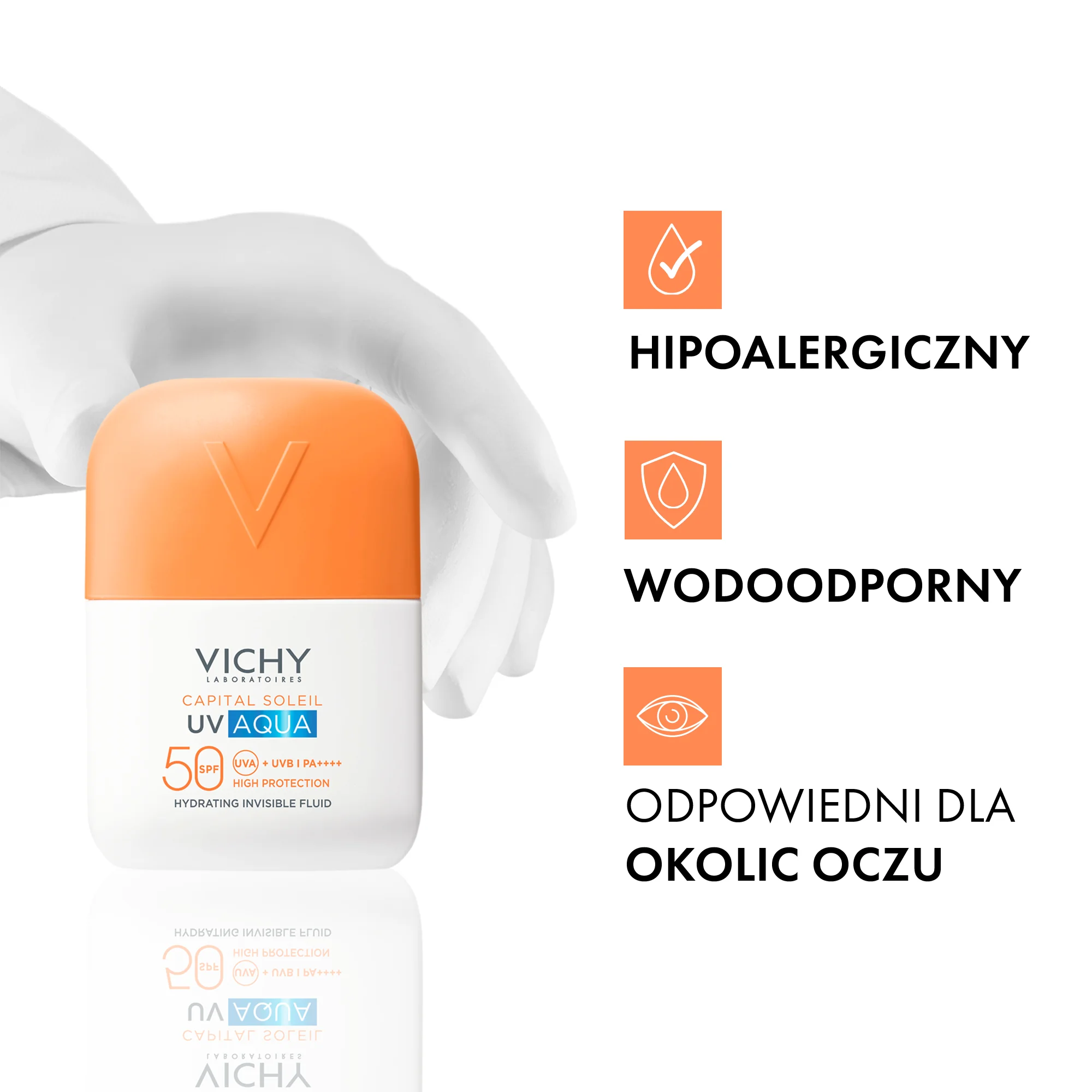 Vichy Capital Soleil UV-Aqua nawilżający niewidzialny fluid SPF 50, 50 ml