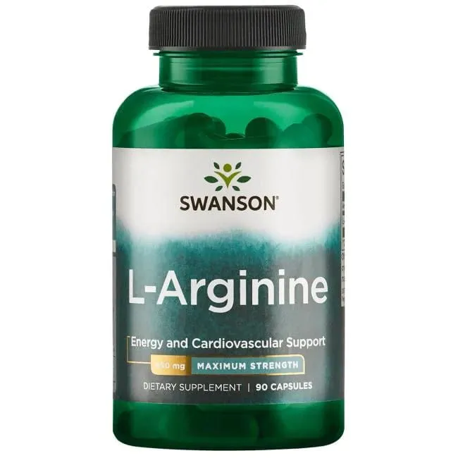 Swanson, L-arginina forte 850 mg, suplement diety, 90 kapsułek