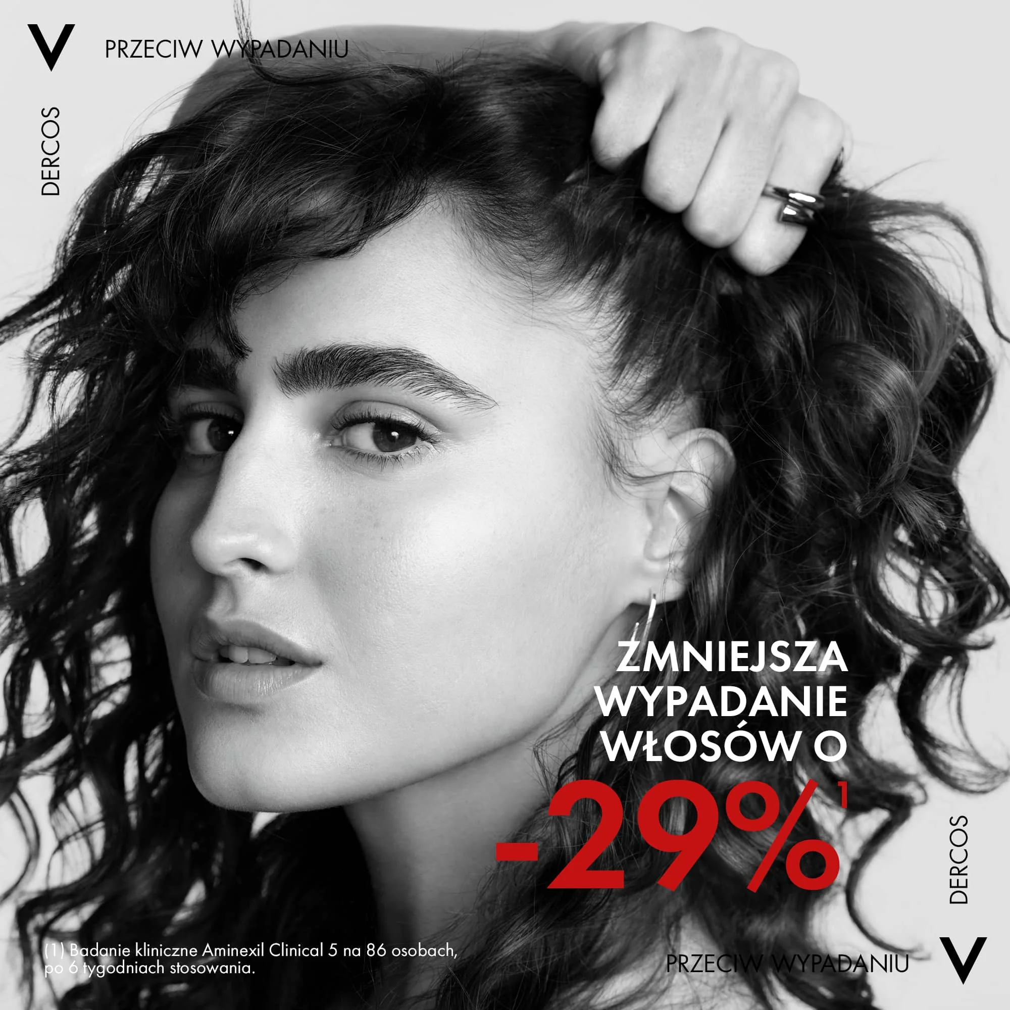 Vichy Dercos Aminexil Clinical 5 Kuracja przeciw wypadaniu włosów dla kobiet, 21 ampułek
