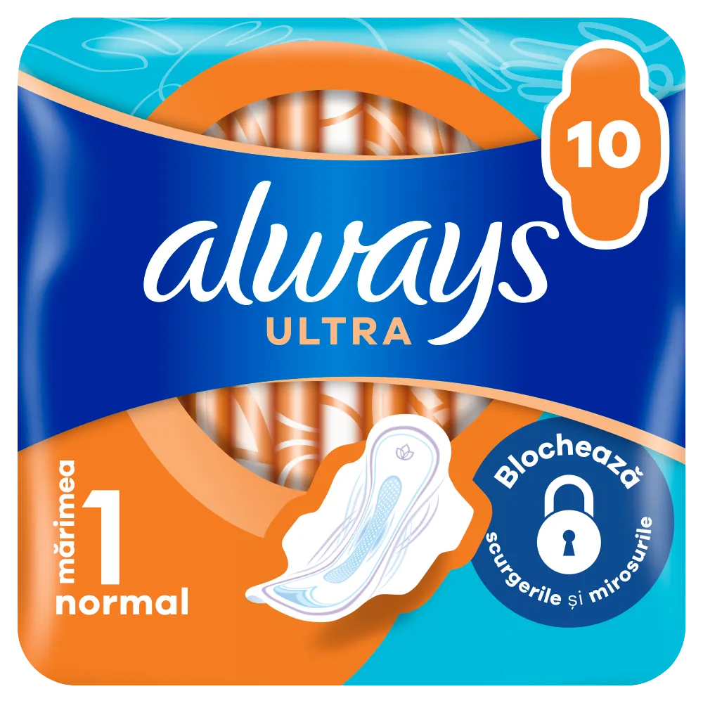 Always Ultra Normal Plus Podpaski ze skrzydełkami, 10 szt. 